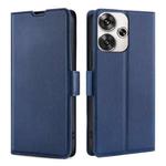 For Xiaomi Redmi Turbo 3 5G Ultra-thin Voltage Side Buckle Horizontal Flip Leather Phone Case(Blue)
