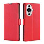 For Huawei nova 11 4G Ultra-thin Voltage Side Buckle Horizontal Flip Leather Phone Case(Red)