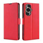 For Huawei nova 11 Pro 4G / 11 Ultra 4G Ultra-thin Voltage Side Buckle Horizontal Flip Leather Phone Case(Red)