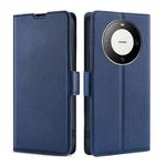 For Huawei Mate 60 Pro / Pro+ Ultra-thin Voltage Side Buckle Horizontal Flip Leather Phone Case(Blue)