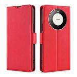 For Huawei Mate 60 Pro / Pro+ Ultra-thin Voltage Side Buckle Horizontal Flip Leather Phone Case(Red)