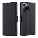 For Huawei Pura 70 Pro / Pro+ Ultra-thin Voltage Side Buckle Horizontal Flip Leather Phone Case(Black)