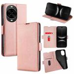 For Huawei nova 14 Pro 5G Ultra-thin Voltage Side Buckle Horizontal Flip Leather Phone Case(Rose Gold)