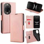 For Huawei nova 14 Ultra 5G Ultra-thin Voltage Side Buckle Horizontal Flip Leather Phone Case(Rose Gold)
