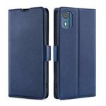 For Nokia C02 TA-1522 Ultra-thin Voltage Side Buckle Horizontal Flip Leather Phone Case(Blue)