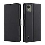 For Nokia C110 4G Ultra-thin Voltage Side Buckle Horizontal Flip Leather Phone Case(Black)
