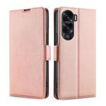 For Honor X50i 5G / 9 Lite Ultra-thin Voltage Side Buckle Horizontal Flip Leather Phone Case(Rose Gold)