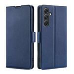 For Samsung Galaxy A54 5G Ultra-thin Voltage Side Buckle Horizontal Flip Leather Phone Case(Blue)