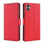 For Samsung Galaxy F14 5G Ultra-thin Voltage Side Buckle Horizontal Flip Leather Phone Case(Red)