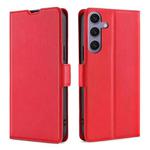 For Samsung Galaxy S24+ 5G Ultra-thin Voltage Side Buckle Horizontal Flip Leather Phone Case(Red)