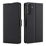 For Samsung Galaxy M55 5G Ultra-thin Voltage Side Buckle Horizontal Flip Leather Phone Case(Black)