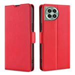 For OnePlus Ace 3 Pro 5G Ultra-thin Voltage Side Buckle Horizontal Flip Leather Phone Case(Red)