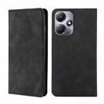 For Infinix Hot 30 Play 4G Skin Feel Magnetic Leather Phone Case(Black)