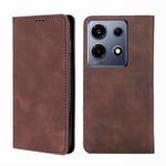 For Infinix Note 30 5G Skin Feel Magnetic Leather Phone Case(Dark Brown)