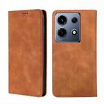 For Infinix Note 30 5G Skin Feel Magnetic Leather Phone Case(Light Brown)