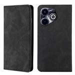 For Infinix Hot 40i Skin Feel Magnetic Leather Phone Case(Black)