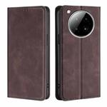 For Infinix Zero 40 4G Skin Feel Magnetic Leather Phone Case(Dark Brown)