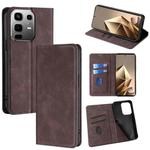 For Infinix Note 50 4G Skin Feel Magnetic Leather Phone Case(Dark Brown)