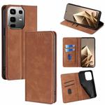 For Infinix Note 50 4G Skin Feel Magnetic Leather Phone Case(Light Brown)