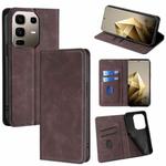 For Infinix Note 50 Pro+ 5G Skin Feel Magnetic Leather Phone Case(Dark Brown)