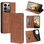 For Infinix Note 50 Pro+ 5G Skin Feel Magnetic Leather Phone Case(Light Brown)