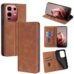 For Infinix Note 50s 5G Skin Feel Magnetic Leather Phone Case(Light Brown)