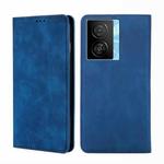 For vivo iQOO Z7x Skin Feel Magnetic Leather Phone Case(Blue)