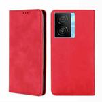 For vivo iQOO Z7x Skin Feel Magnetic Leather Phone Case(Red)