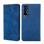 For Tecno Pova 5G Skin Feel Magnetic Leather Phone Case(Blue)