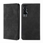 For Tecno Pova 5G Skin Feel Magnetic Leather Phone Case(Black)