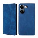 For Tecno Camon 20 Pro 4G Skin Feel Magnetic Leather Phone Case(Blue)