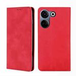 For Tecno Camon 20 Pro 4G Skin Feel Magnetic Leather Phone Case(Red)