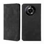 For Realme 11 5G Skin Feel Magnetic Leather Phone Case(Black)