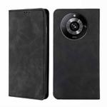 For Realme 11 Pro 5G / 11 Pro+ 5G Skin Feel Magnetic Leather Phone Case(Black)