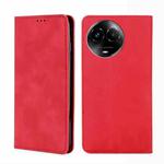 For Realme 11 5G Global / 11x 5G Skin Feel Magnetic Leather Phone Case(Red)