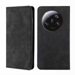 For Xiaomi 13 Ultra 5G Skin Feel Magnetic Leather Phone Case(Black)