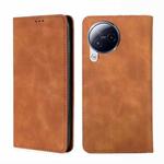 For Xiaomi Civi 3 5G Skin Feel Magnetic Leather Phone Case(Light Brown)