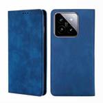 For Xiaomi 14 Skin Feel Magnetic Leather Phone Case(Blue)