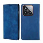 For Xiaomi 14 Pro Skin Feel Magnetic Leather Phone Case(Blue)