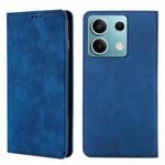 For Xiaomi Redmi Note 13 4G Skin Feel Magnetic Leather Phone Case(Blue)