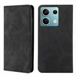 For Xiaomi Redmi Note 13 4G Skin Feel Magnetic Leather Phone Case(Black)