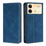 For Xiaomi Redmi Note 13R Pro 5G Skin Feel Magnetic Leather Phone Case(Blue)
