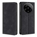 For Xiaomi 14 Ultra 5G Skin Feel Magnetic Leather Phone Case(Black)