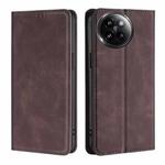 For Xiaomi Civi 4 Pro Skin Feel Magnetic Leather Phone Case(Dark Brown)