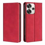 For Xiaomi Redmi Turbo 3 5G Skin Feel Magnetic Leather Phone Case(Red)