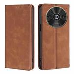 For Xiaomi Redmi A3 4G Skin Feel Magnetic Leather Phone Case(Light Brown)