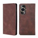 For Huawei nova 11 Pro 4G / 11 Ultra 4G Skin Feel Magnetic Leather Phone Case(Dark Brown)
