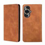For Huawei nova 11 Pro 4G / 11 Ultra 4G Skin Feel Magnetic Leather Phone Case(Light Brown)