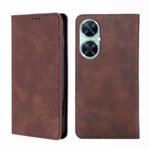 For Huawei Enjoy 60 Pro / nova 11i Skin Feel Magnetic Leather Phone Case(Dark Brown)