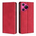 For Huawei Pura 70 Skin Feel Magnetic Leather Phone Case(Red)